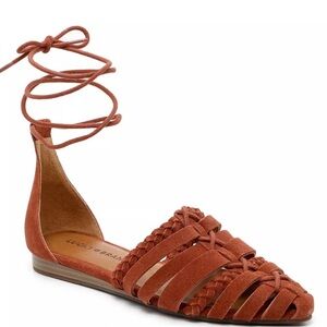 Lucky Brand Rust Lace-Up Flats